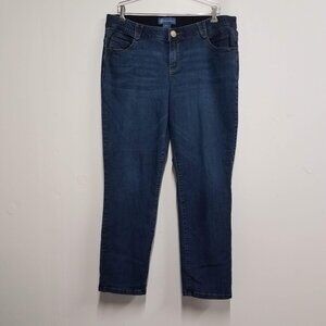 Democracy Jeans 16W Stretch Denim Ab-solution Straight Leg Plus Indigo WQ41560CD
